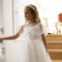 Grace In Off White Flower Girl Or Communion Dress, thumbnail 2 of 9