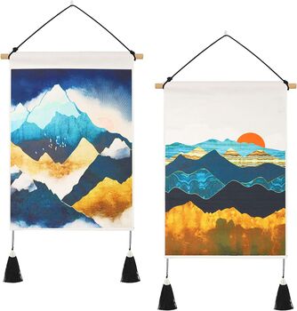 Two Pack Forest Mountain Nature Landscape Tapestries, 4 of 7