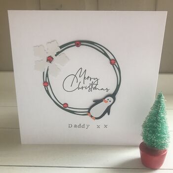 Personalised Penguin Christmas Card, 2 of 8