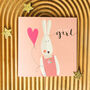 Gold Foiled Baby Bunny Girl Card, thumbnail 4 of 5