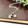 Thank You Teacher Gift Sterling Silver Crescent Moon Necklace, thumbnail 9 of 10