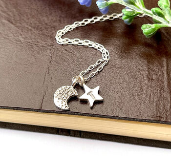 Thank You Teacher Gift Sterling Silver Crescent Moon Necklace, 9 of 10