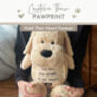 Embroidered 'Paw Prints on Our Hearts' Comfort Teddy Dog, thumbnail 8 of 10