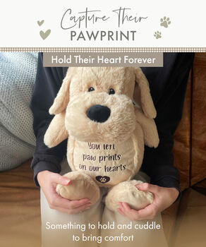 Embroidered 'Paw Prints on Our Hearts' Comfort Teddy Dog, 8 of 10