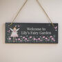 Personalised Fairy Princess Garden Hanging Slate Sign, thumbnail 2 of 6