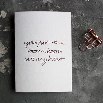 'You Put The Boom Boom Into My Heart' Foil Card, 2 of 5