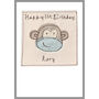 Personalised Monkey Birthday Card For Girls Or Boys, thumbnail 6 of 11