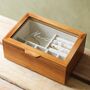Personalised Glass Top Wooden Jewellery Box, thumbnail 1 of 12