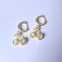Cherry Heart Huggie Hoop Earrings, thumbnail 3 of 6