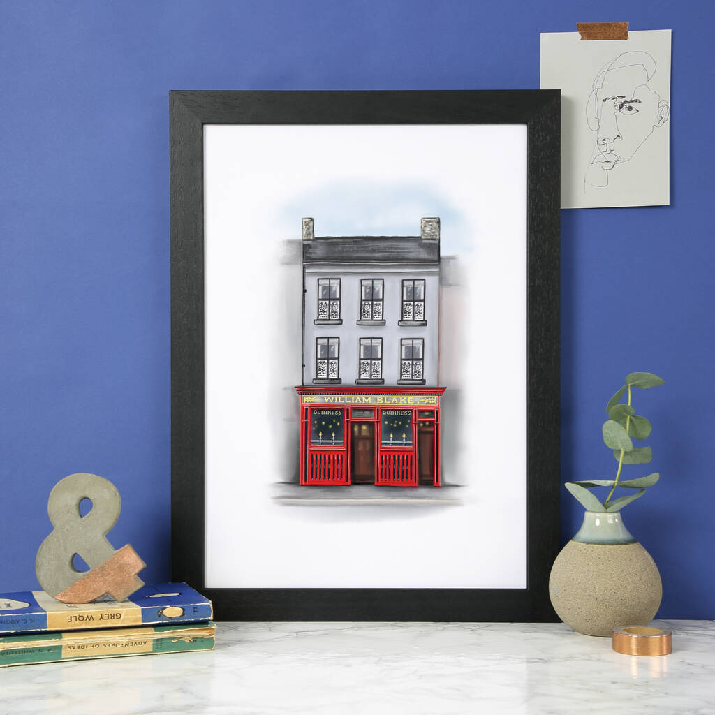 Blakes Of The Hollows Traditional Irish Pub Print By Watercolour Sky ...