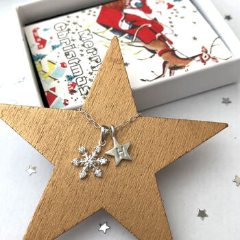 Cz Snowflake Sterling Silver Necklace, 8 of 12