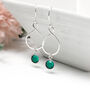 Infinity Birthstone Earrings, Sterling Silver, thumbnail 2 of 4