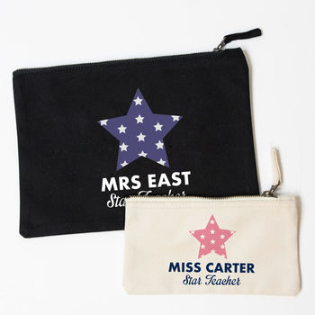 Personalised Teacher Gift Accessory Pouch, 4 of 4