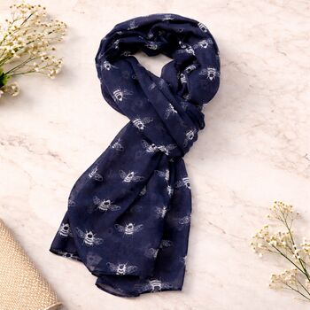 Personalised Bee Print Scarf, 2 of 6