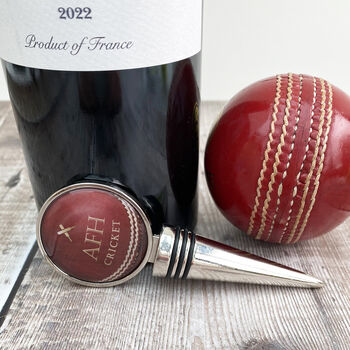 Personalised Cricket Ball Bottle Stopper, 5 of 5