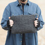 Fair Trade Eco Zip Felt Document Pouch Laptop Sleeve, thumbnail 6 of 12