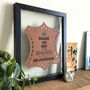 Personalised Leather 3rd Wedding Anniversary Art, thumbnail 2 of 10