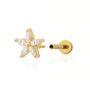 Sparkling Teeny Flower Single Flat Back Earring, thumbnail 5 of 6