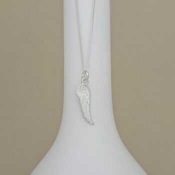 Personalised Sterling Silver Angel Wing Necklace, 4 of 5