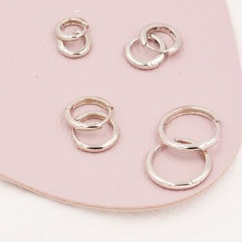 Minimalist Huggie Hoop Earrings 6mm To 18mm Hoops, 2 of 12