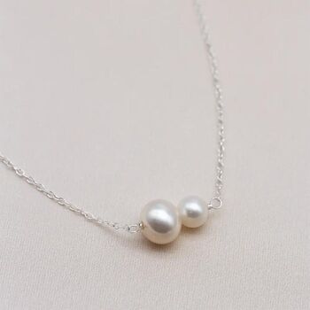 Pearl Necklace With Two Freshwater Pearls, 3 of 3