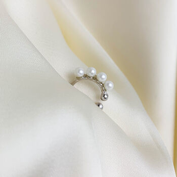 Sterling Silver Pearl Ear Cuff, 3 of 5