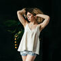 Loose Natural Linen Cami Top, thumbnail 2 of 11