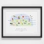 Norfolk Coast Path Route Map Illustrated Art Print, thumbnail 2 of 3