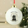 Personalised Mrs And Mrs Bauble – Christmas Tree Decorations, thumbnail 2 of 5