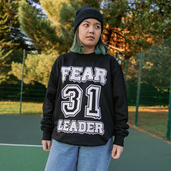 Fear Leader Women's Varsity Style Halloween Sweatshirt, 4 of 4