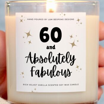 60 And Absolutely Fabulous 60th Birthday Candle, 5 of 5