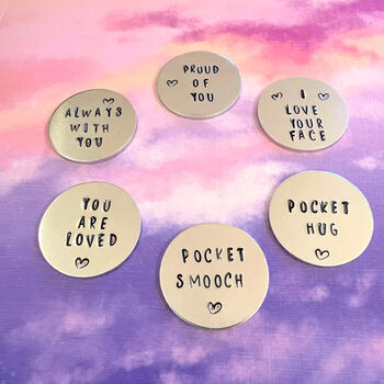 Proud Of You Pocket Token Gift Hand Stamped, 2 of 4