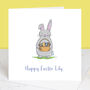 Happy Easter Personalised Bunny Card, thumbnail 1 of 4