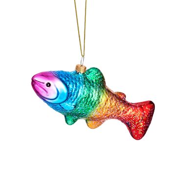 Rainbow Trout Shaped Glass Bauble, 2 of 2