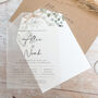 Willow Foliage Vellum Tag Wedding Invitations, thumbnail 4 of 6