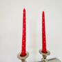 Pair Of Red And Pink Heart Candles, thumbnail 5 of 6