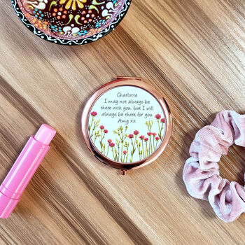 Personalised Floral Friendship Compact Mirror, 6 of 8