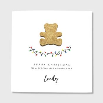 Personalised Beary Christmas Card Grandson Granddaughter, 11 of 11