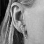 Gold Plated Fern Stud Earrings, thumbnail 8 of 9