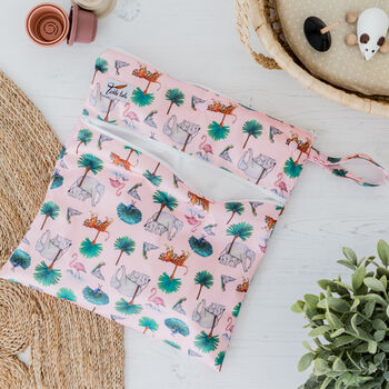 Pink Safari Pattern Wet Bag, 3 of 4