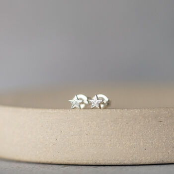 Sterling Silver Mini Star Studs, 5 of 8