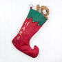 Personalised Christmas Festive Stocking With Bells, thumbnail 2 of 3