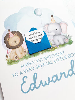 Personalised Mini Envelope Animal Birthday Card, 3 of 6