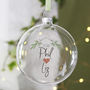 Personalised Mistletoe Christmas Bauble For Couples, thumbnail 3 of 11