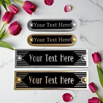 Personalised Metal Door Sign Art Deco Or Modern, 8 of 8