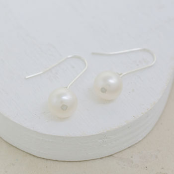 earrings freshwater pearl silver notonthehighstreet