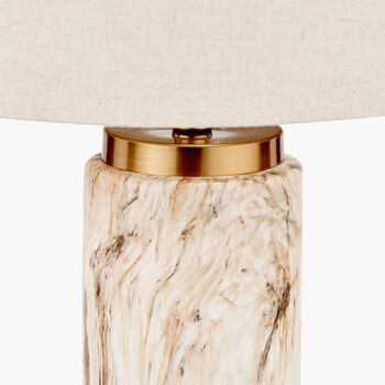 Natural Stone Effect Ceramic Tall Table Lamp, 4 of 7