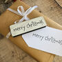Large White Merry Christmas Rubber Crafting Stamp, thumbnail 4 of 7