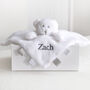 Personalised White Teddy Baby Comforter, thumbnail 9 of 11