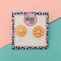 Orange Glitter Orange Slice Stud Earrings, thumbnail 5 of 5